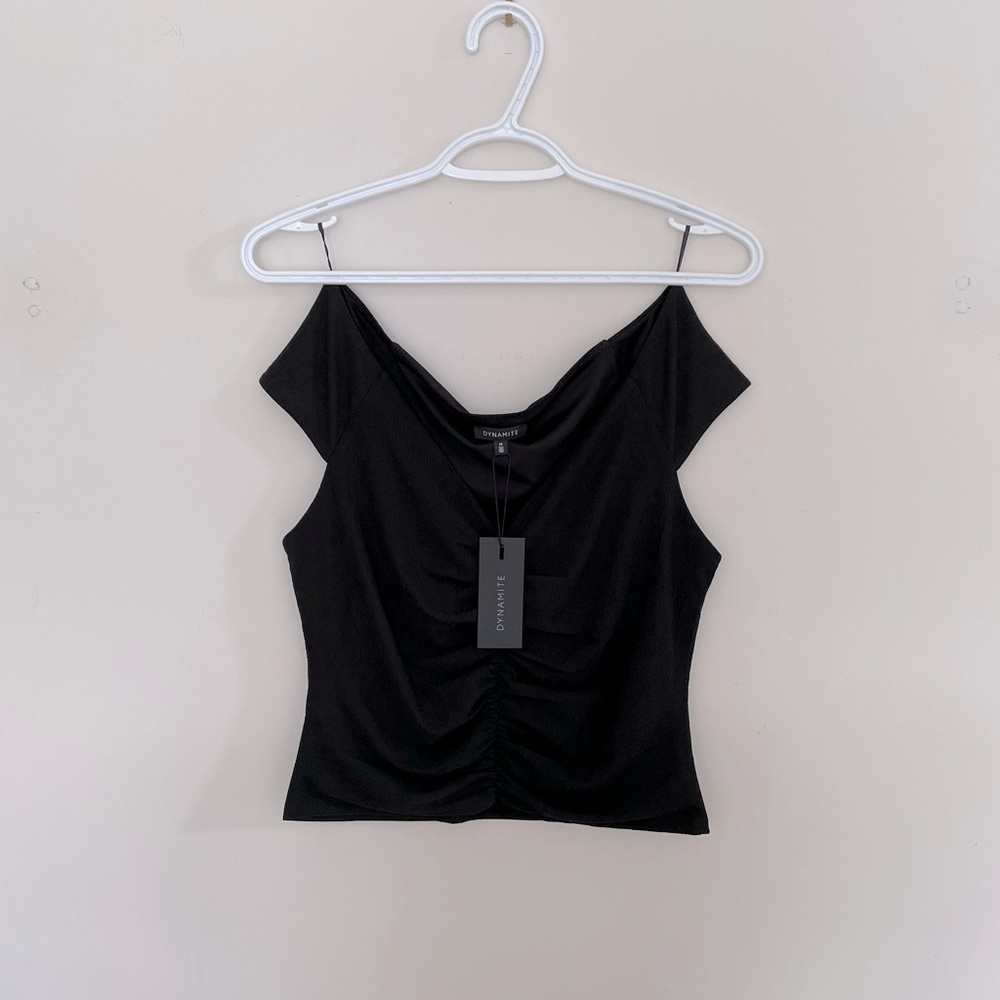 Black Dynamite Crop Top (M) NWT!!